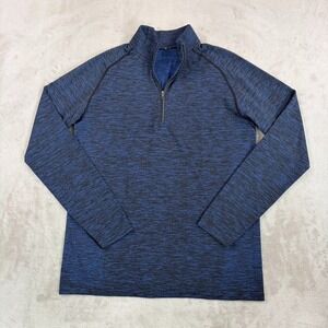 Lululemon Lululemon Metal Vent Tech 1/2 Zip n Heather Blue Men Large Performance